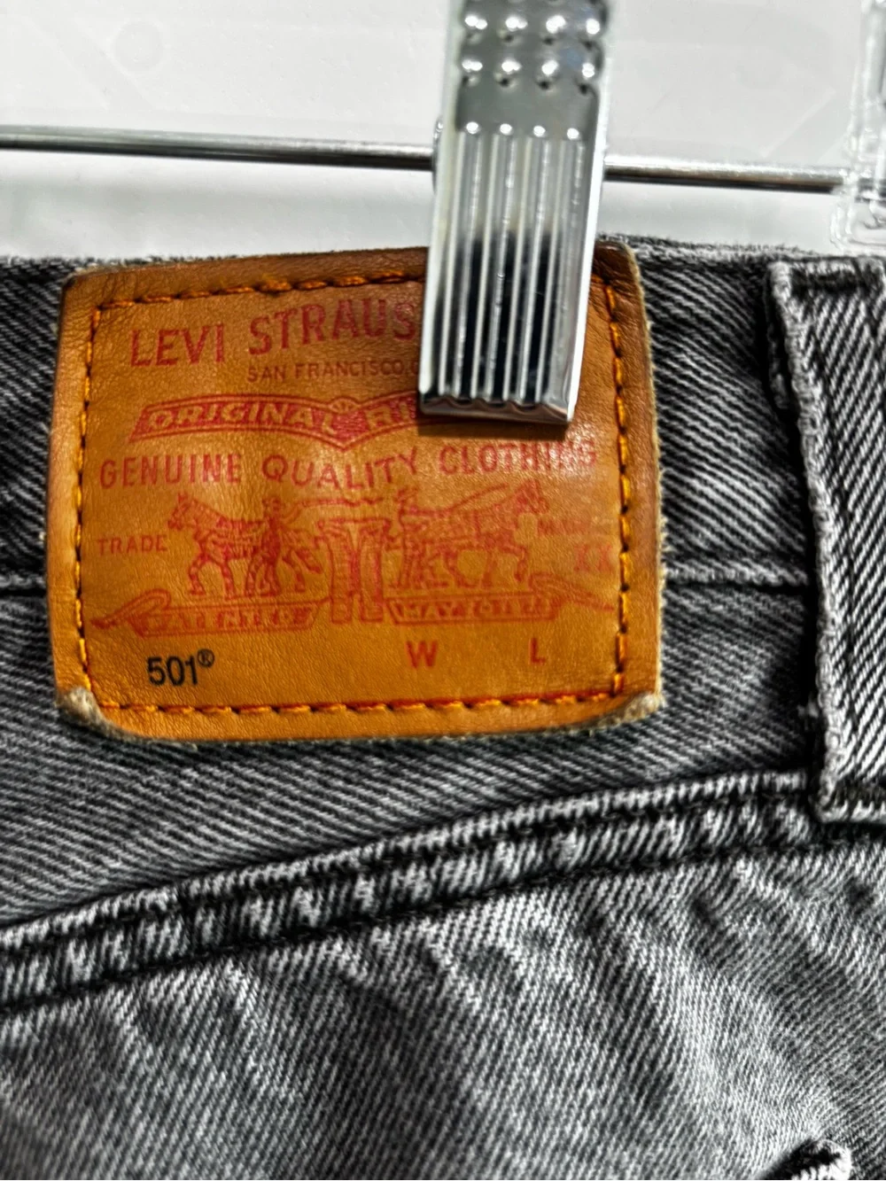 Levi's 501 Charcoal Straight-Leg Jeans